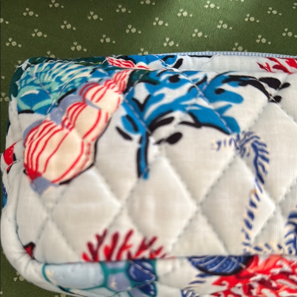 Vera Bradley Red and Blue Cosmetic Bag with nautical Design - Picture 4 of 4